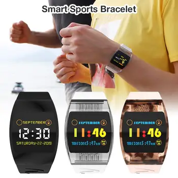 

P63 Curved Large Screen Smart Bracelet Sports Step Information Remind Deep Waterproof Detachable Strap Smart Watch Wristband