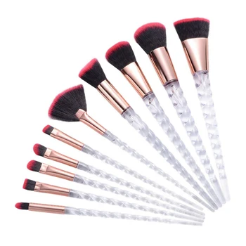 

10Pcs Individuality Spiral Brushes Powder Brushes Set Colorful Facial Foundation Contour Eye Shadow Eyeliner Lip Makeup Brush Co