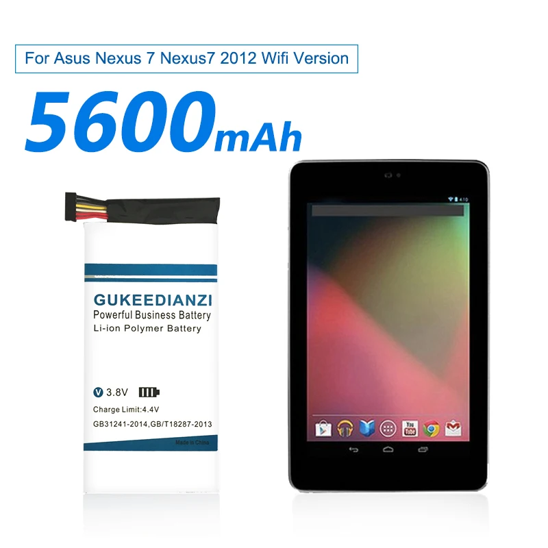 GUKEEDIANZI планшет батарея для Asus Google Nexus 7 Nexus7 2012 Wifi версия 5600 мАч C11-ME370T замена батареи