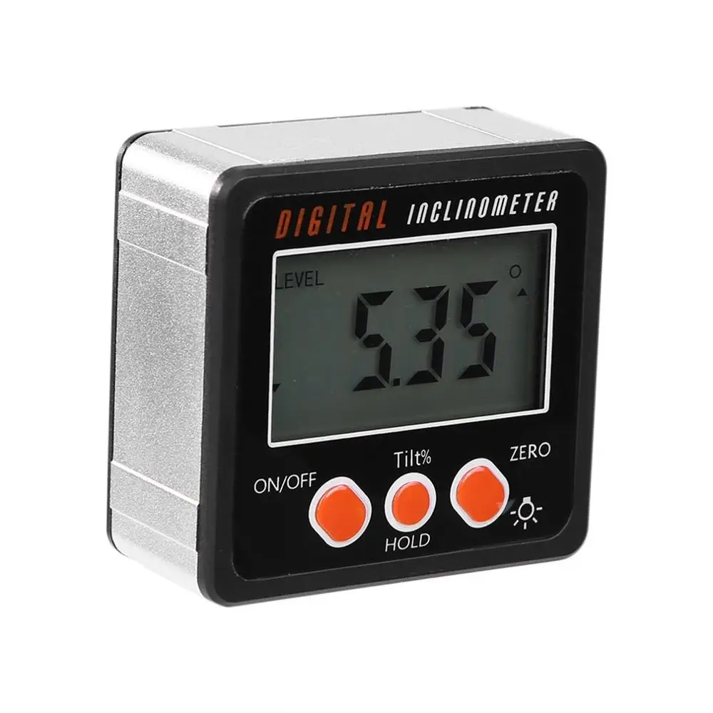  Precision Digital Protractor Inclinometer Water Proof Level Box Digital Angle Finder Bevel Box With