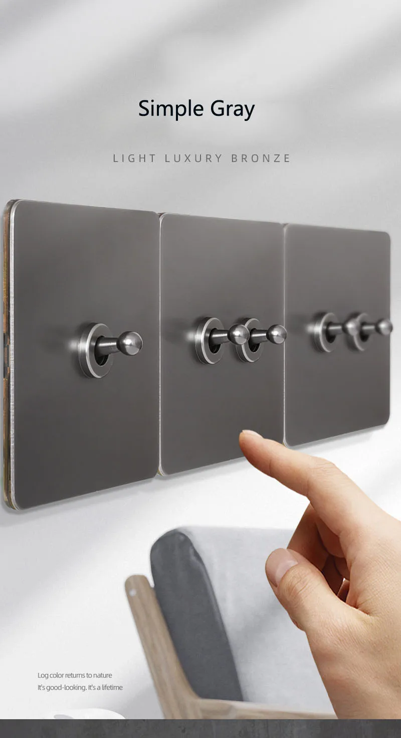 Retro, Painel De Aço Inoxidável Cinza, Botão