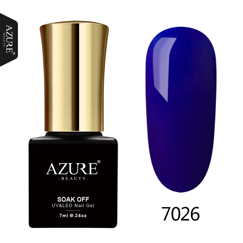 Azure beauty, 7 мл, новинка, 24 цвета, Гель-лак для ногтей, долговечный УФ-Гель-лак, замачиваемый, УФ-дизайн ногтей, украшение для маникюра - Цвет: 7026