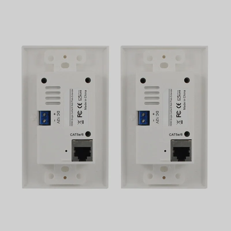 HDMI настенный удлинитель 1080P HDMI, Овер-Cat5e/Cat6 удлинитель настенная пластина с ИК-управлением(отправитель и ресивер