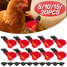 5-20 шт. автоматическая поилка для кур перепелиное яйцо висит стакана воды ниппель поильников подачи клетка для птицы чашка-поилка для домашней птицы