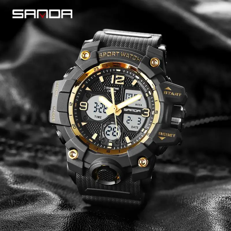 Men Sports Watches G Style Black Wrist Watch Led Digital 50M Waterproof Watch for S Shock Male Clock Relogio Masculino Dropship - 3