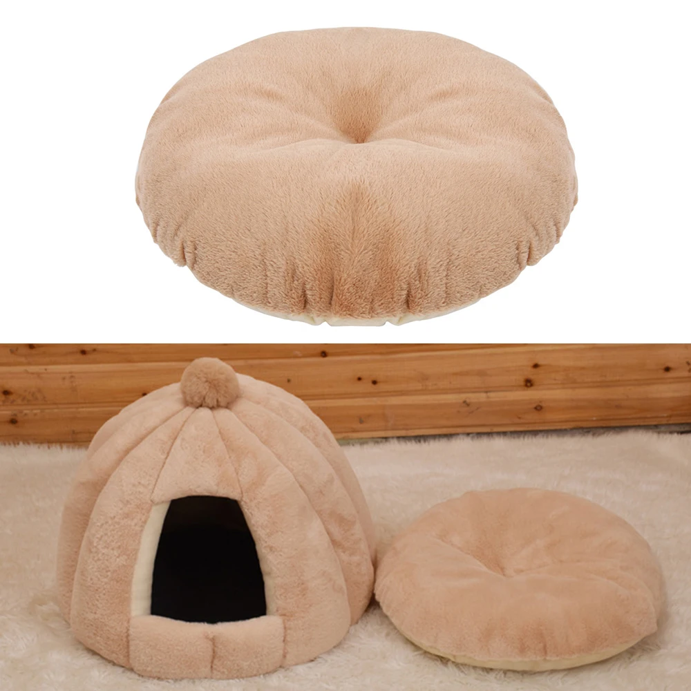 Semi Closed Pet Cat House Kitten Dog Bed Winter Warm For Medium Small Cats Dogs Nest 2