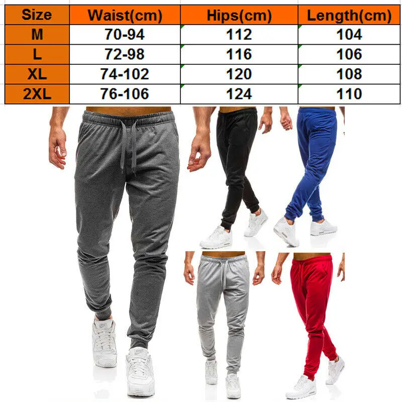 Мужские Slim Fit костюм Спортивная узкие спортивные штаны для бега тренировочные штаны брюки для девочек