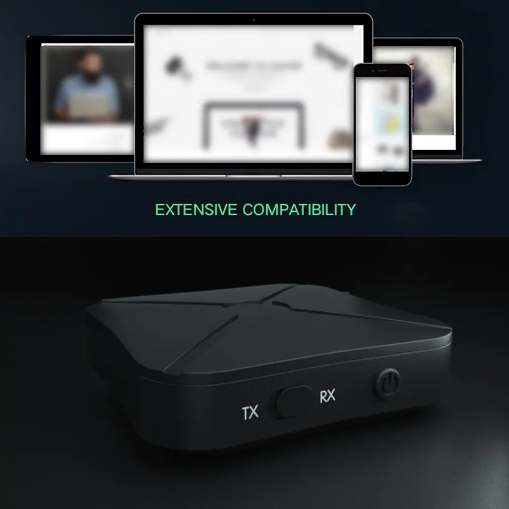 KN319 Bluetooth 5.0 Receiver Transmitter Audio Music Stereo Wireless Adapter Rca 3.5Mm Aux Jack For Speaker TV Car PC Headphones