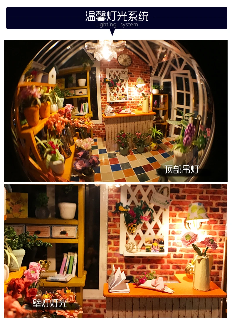 DIY хижина художественный дом книжный магазин ручной работы мини маленький домик игрушка Собранная Модель Сборка подарок на день рождения