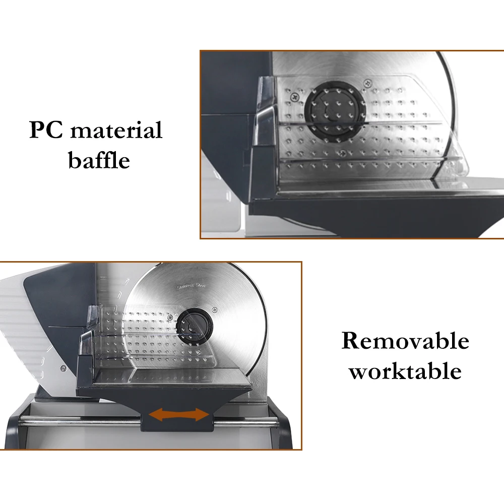 Electic Meat Slicer With 2 Blades Bread Cutting Machine Stainless Steel Vegetable Cutter