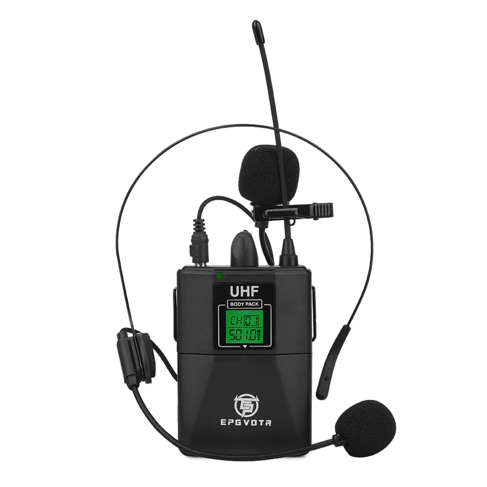 freqüência fixa 4 canais handheld microfone bodypack