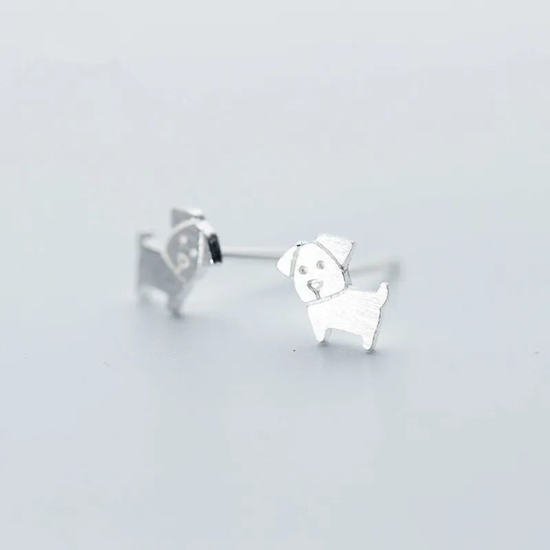 Orecchini A Bottone Per Cani Da Compagnia In Argento Sterling 100% 925 Per Le Donne 2023 Gioielli Regalo Di Natale Di Compleanno Pendientes Boucle D O