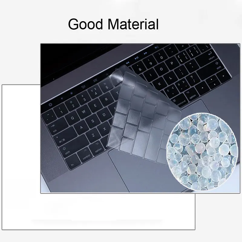 EASYA чехол-клавиатура для Apple Macbook Pro 13 15 дюймов 1707/1706 с сенсорной панелью модель США Мягкий силиконовый защитный чехол