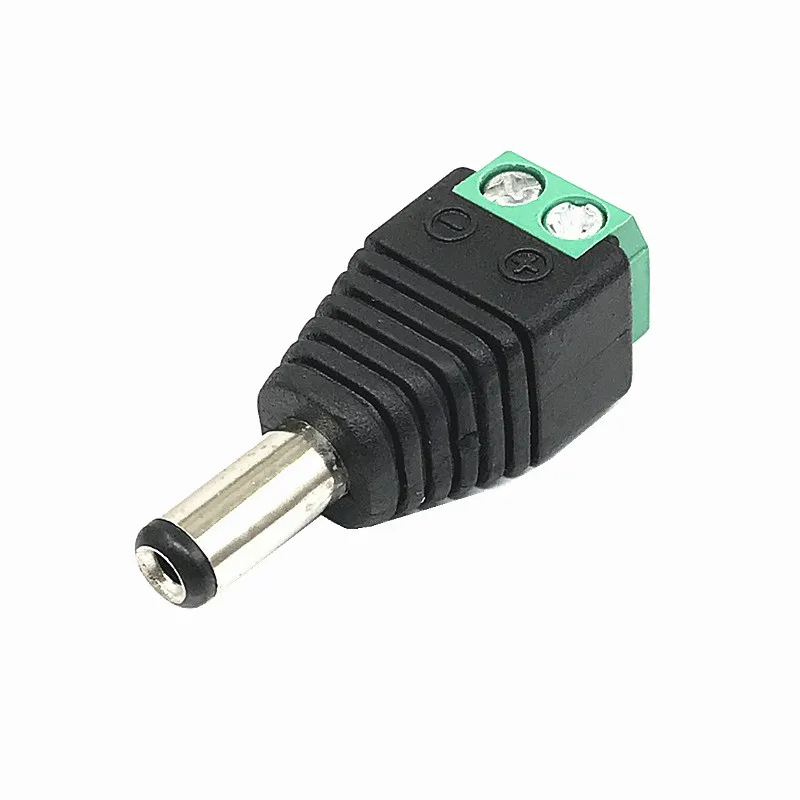 Male/Female DC Connector 2.1*5.5mm Power Jack Adapter Plug Cable Connector For LED Strip and CCTV Cameras