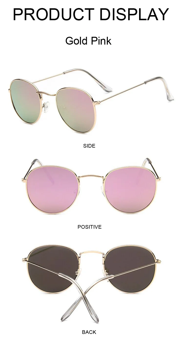 Occhiali da sole rotondi retro vintage da donna design_voghion.com