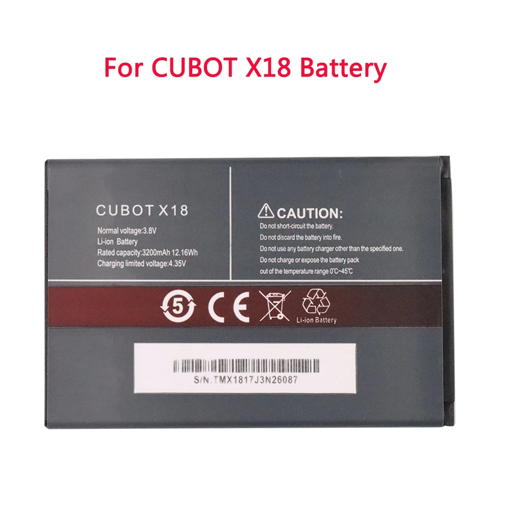 

100% New Original 3200mAh For Cubot X18 Battery for Cubot X18 High Quality Replacement Large Capacity mobile phone Battery