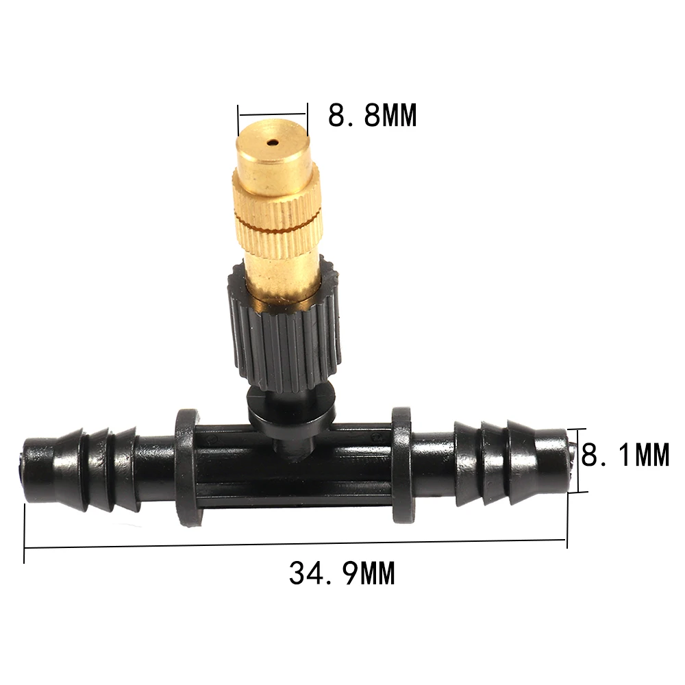 Распределительный щит на 5 Медь распылительная Форсунка Парниковый Сад охлаждения Системы для 4/7 мм/8 11 мм или 1/" шланг Полив сада в сельском хозяйстве