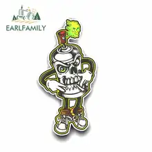 EARLFAMILY 13cm x 9.4cm for Skull Spray Mask Weapons Car Stickers RV VAN DIY Fine Decal Vinyl JDM Waterproof Anime Accessories