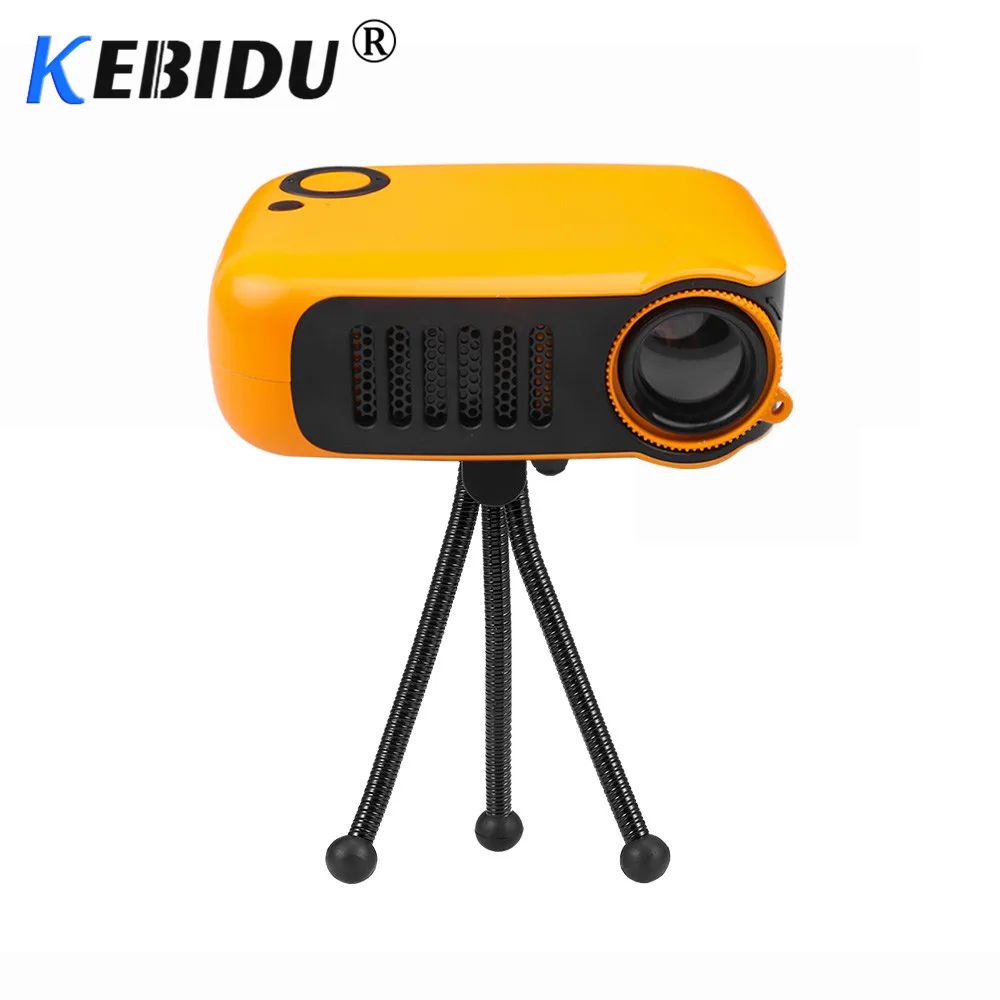 Портативный мини-проектор Kebidu, 800 люмен, поддерживает 1080P ЖК-дисплей, 50000 часов, срок службы лампы, домашний кинотеатр, видео-проектор для ЕС с вилкой