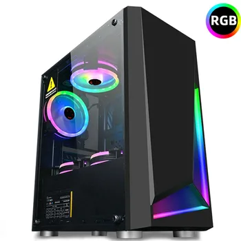 

2020 Toughened Glass Side Plate Computer Gaming Case MATX/MITX USB3.0 Support 120mm Water Cooling Panel Transparent PC Case