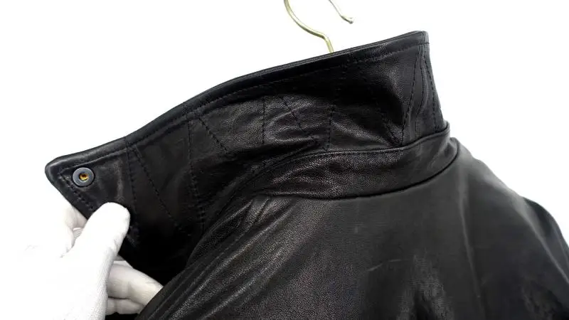 Черная Мужская облегающая Байкерская кожаная куртка размера плюс XXXXL из натуральной овчины Весенняя модная кожаная куртка