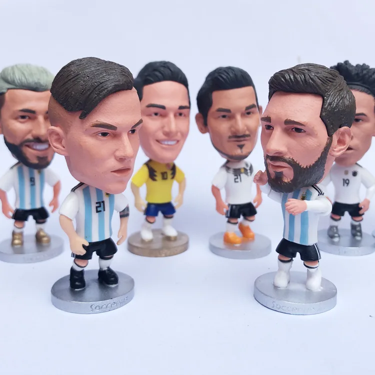 Cute Soccer Star Football Figure PVC Cake Decoration Doll 2020 Football Player Toys Fans Souvenir Birthday Gift  Micro Landscape