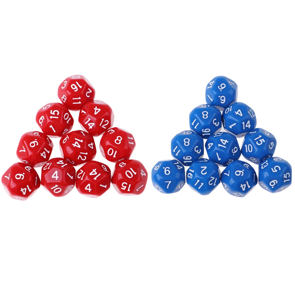 20x  Dice Set DND Role Playing Game 14mm D16 Table Games Supplies