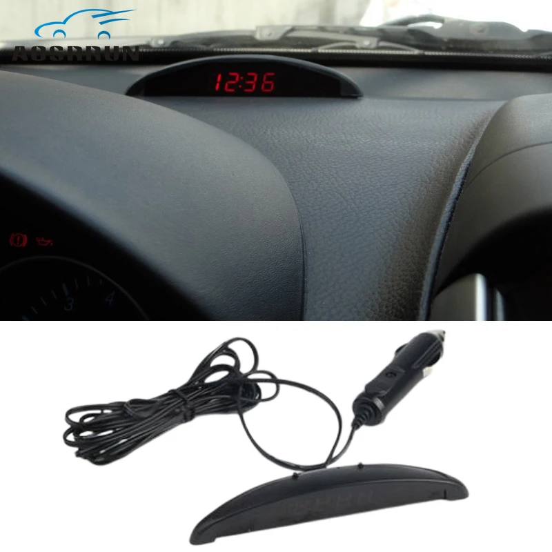 

For Skoda Octavia Fabia Car electronic clock car electronic clock luminous car temperature device voltmeter Car accessories