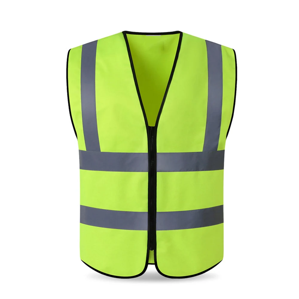 

High Visibility Yellow Vest Reflective Safety Workwear for Night Running Cycling Man Night Warning Working Clothes Fluorescent