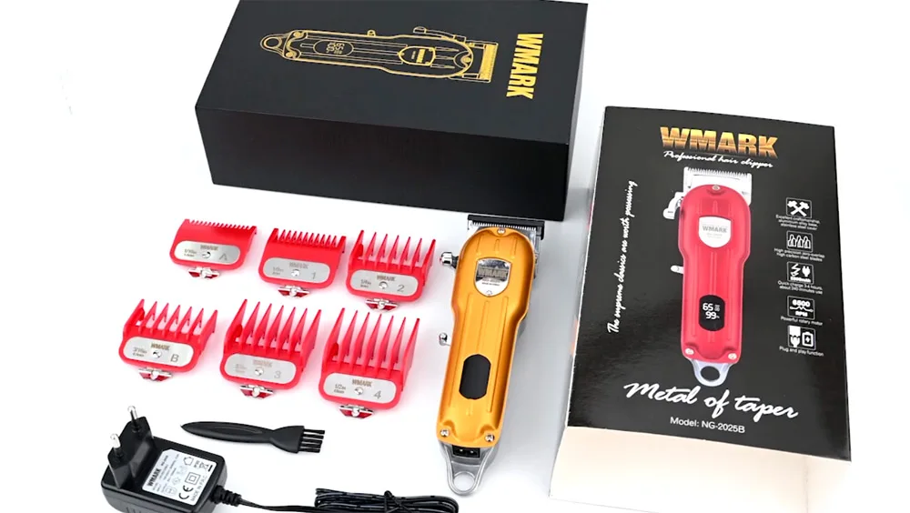 2021 New WMARK NG2025B All-Metal Corded or Cordless Use Hair Clipper With LCD Display 6500 RPM  Hair Trimmer 9CR18 Blade 2500mAh