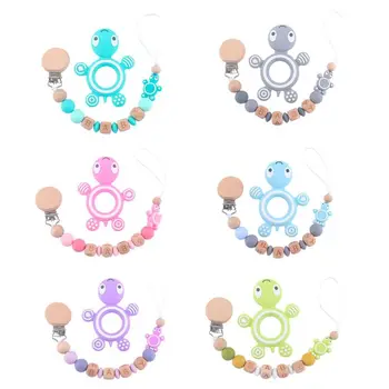 

Dummy Clips Baby Pacifier Clips Unisex Baby Soother Chains with Teether Toys