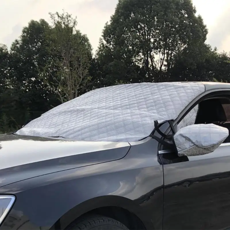 Автомобильный внедорожный чехол на лобовое стекло, защита от снега и льда, солнцезащитный козырек с боковым зеркалом, чехлы на переднее окно, солнцезащитный козырек, защита от снега, аксессуары для автомобиля