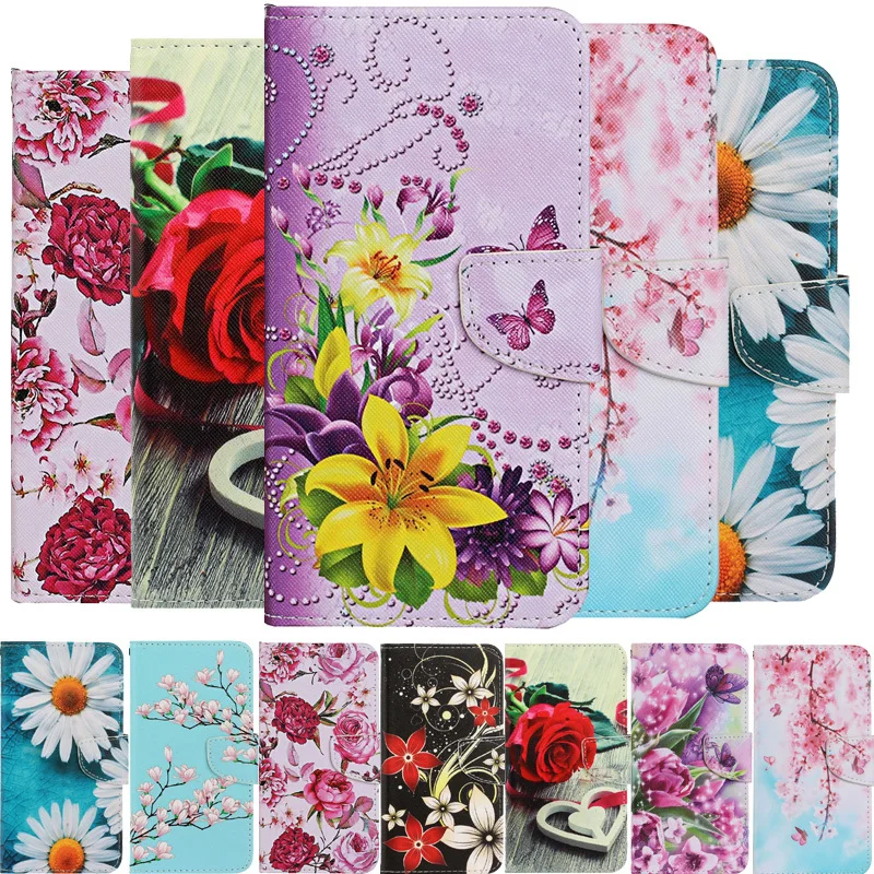 Flower Phone Case For Redmi Note 7A 8A 7 8 9 9S 9A 9C Pro Mi 10T Lite Flip Leather Wallet Card Slot Back Book Cover Fundas xiaomi leather case