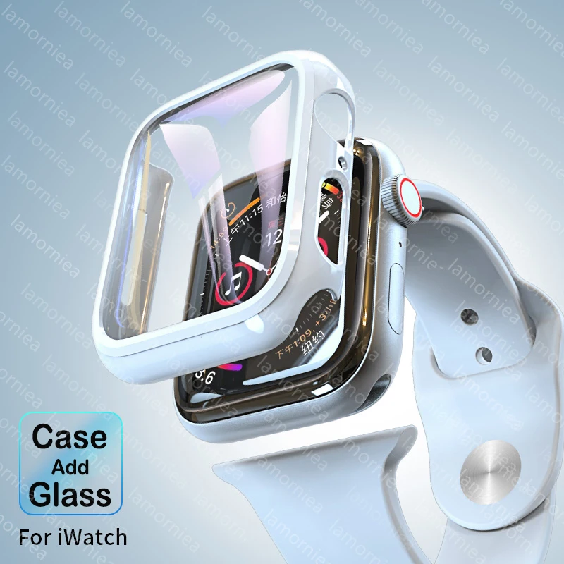 

8 Color for Apple Watch Series 5 4 3 Case with Screen Protector 44mm Slim Guard Bumper Full Coverage Hard Cover for iwatch4 40mm