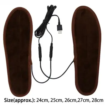

1pair Men Women Shoe Pad Foot Care Thermal Walking Sport Comfortable Outdoor Heating Winter Warm Soft USB Rechargeable
