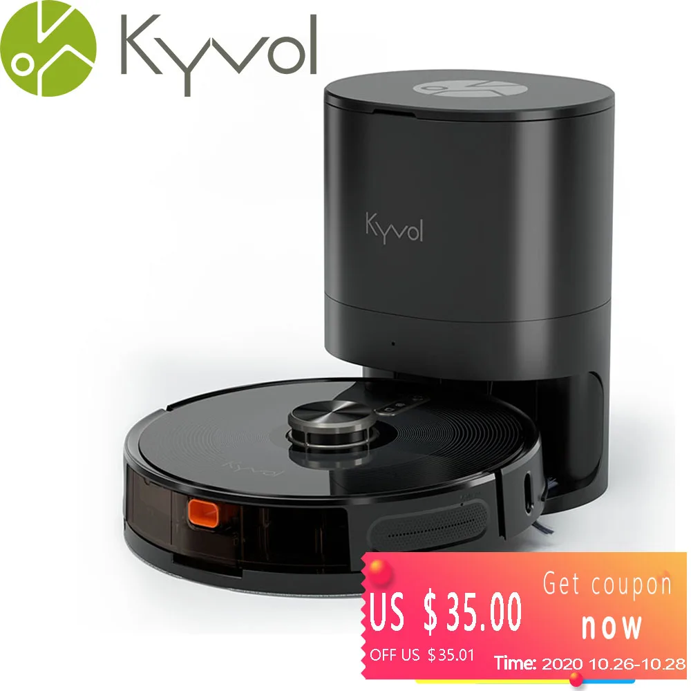 

Kyvol Cybovac S31 Robot Vacuum and Mop Automatic Dirt Disposal Lidar Navigation 3000Pa Suction Robotic Vacuum Cleaner with Ma