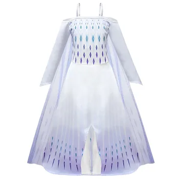 

Snow Queen 2 White Girls Anna Elsa Dress Halloween Costume Child Christmas Children Gowns Infant Chrismas Kids Cosplay Dress