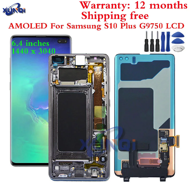 

100% NEW ORIGINAL AMOLED LCD Screen For SAMSUNG-Galaxy S10 G973F/DS G973F G973 S10 Plus G975 G975F G975F/DS LCD Assembly