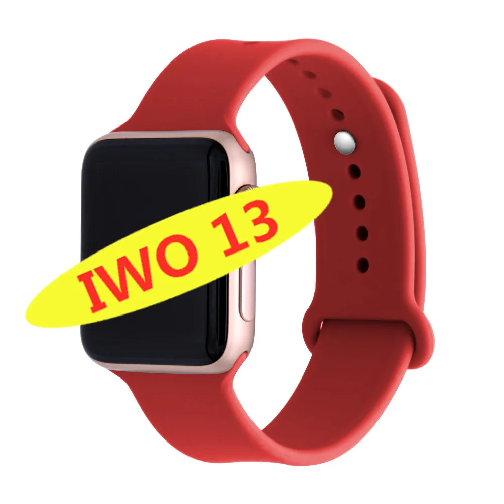 IWO 13 часы серии 5 1:1 Bluetooth Вызов Смарт часы 44 мм для apple iPhone IOS Android телефон ЭКГ smartwatch человек PK IWO 11/12 - Цвет: gold  red