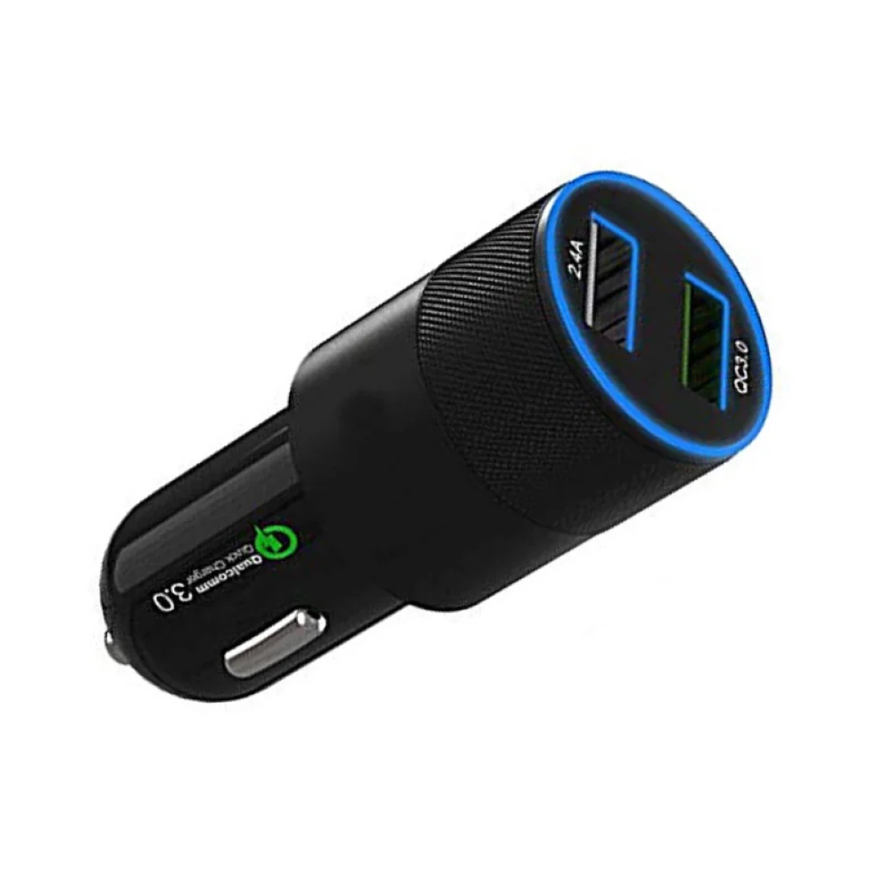 30 Вт автомобильное зарядное устройство QC3.0 Quick 2.4A Dual USB зарядное устройство Металл быстрое зарядное устройство для iPhone samsung huawei Xiaomi Смартфон Зарядка