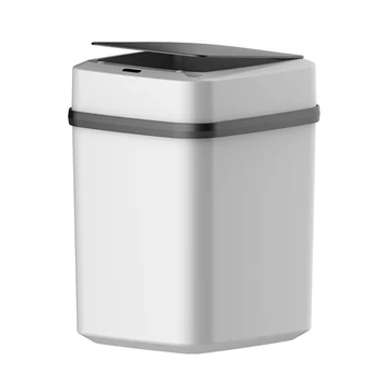 

Storage Trash Can Fashion Waste Bin Automatic Induction Bathroom Battery Powered Household Living Room Smart Garbage ABS Office