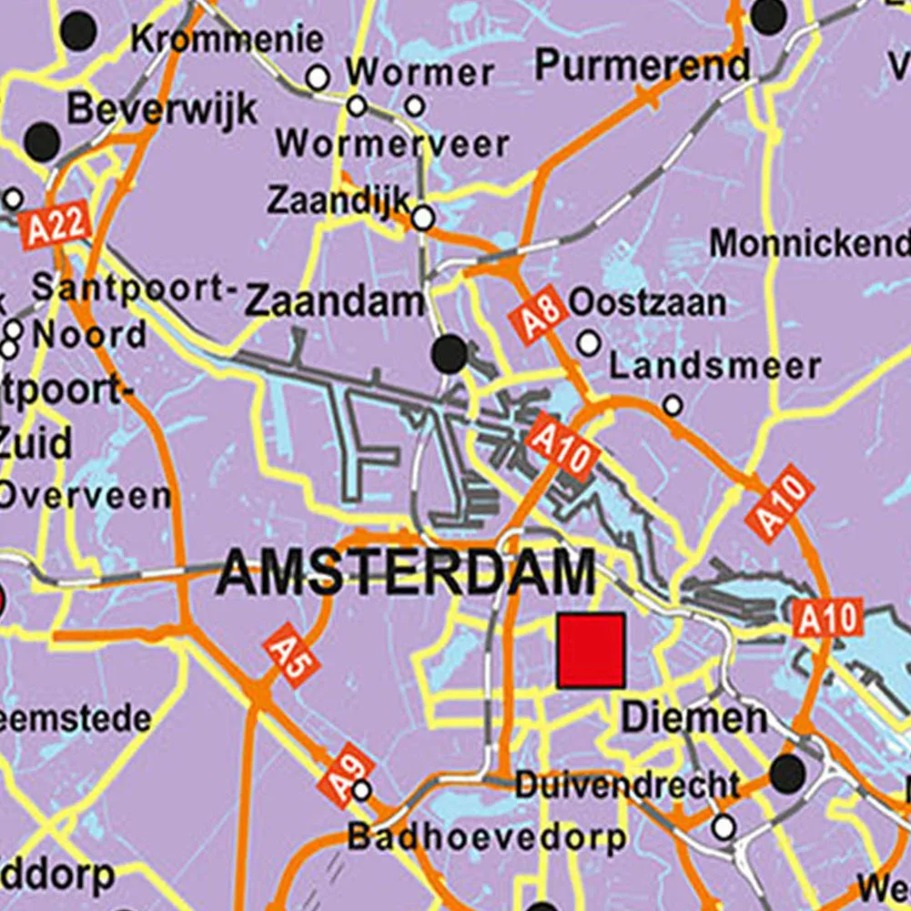 42*59cm The Netherlands Political Map Small Poster Canvas Painting Travel School Supplies Living Room Home Decoration In Dutch