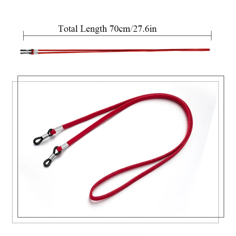Glasses Straps Glasses Chain Glasses Retainer Glasses Strap Chain Adjustable Sunglasses Eyeglasses Rope Lanyard Holder Anti Slip Glasses Cord Eyewear Accessory