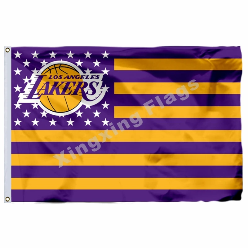 A1 Флаг Лос-Анжелес Лейкерс 3фт X 5фт полиэстер баннер «Lakers» Летающий Размер № 4 90X150 см пользовательский флаг - Цвет: A1