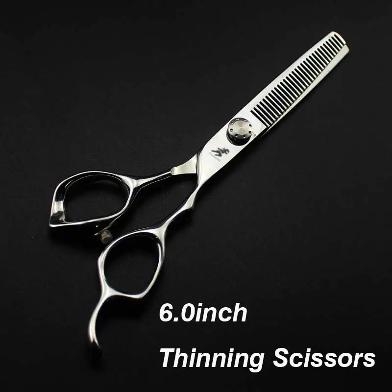 Thinning Scissors 6 дюймов профессиональный комплект для ухода за шерстью домашних животных, прямые ножницы и изогнутые части freelander - Цвет: Thinning Scissors