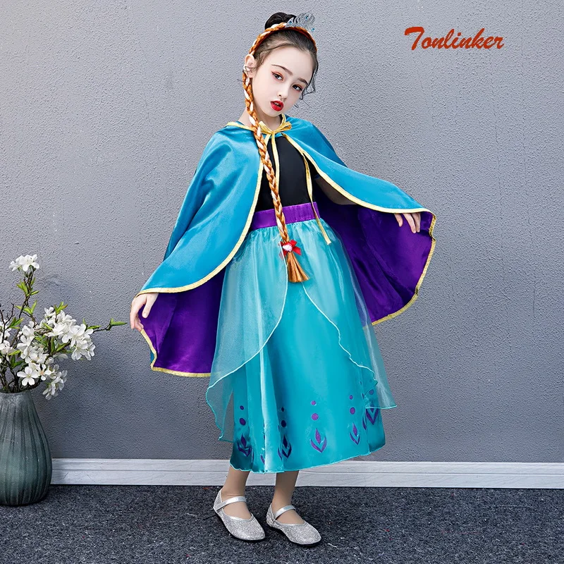 Kids&Girl Cartoon Queen Cosplay Costume Carnivals Party Fancy Dress Outfit