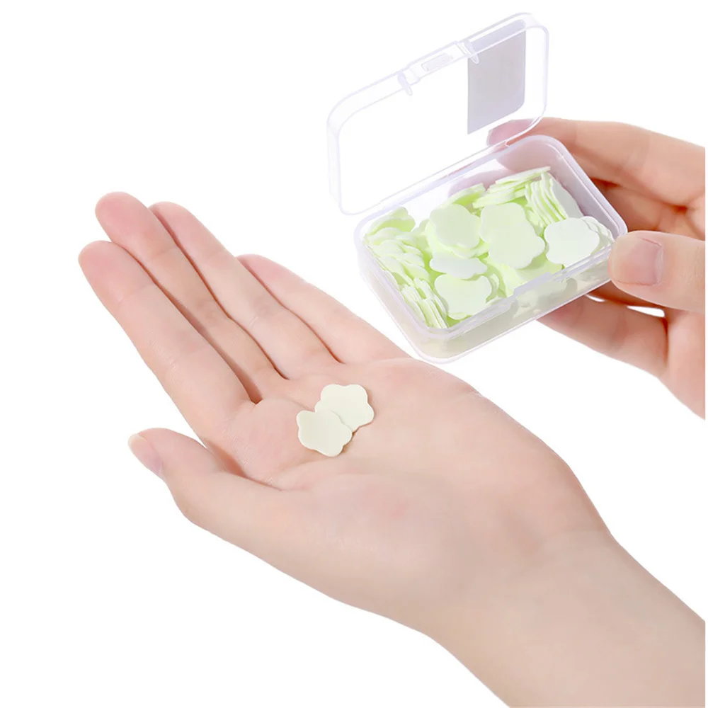 Disposable Portable Mini Travel Soap Paper Washing Hand Bath Cleaning Portable Boxed Foaming Soap Paper Scented