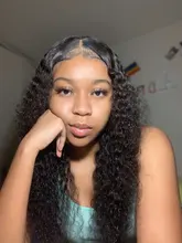 Peluca brasileña de ondas profundas prearrancada, peluca con malla frontal y pelo de bebé, 13x4, para mujeres negras