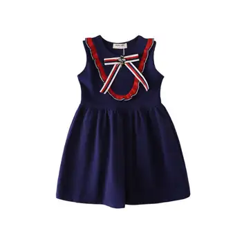 

2019 New Fashion Baby Girls Summer Bowknot Cute Dresses Infant Girls Casual Dresses Kids Dresses For Girl Party Dress