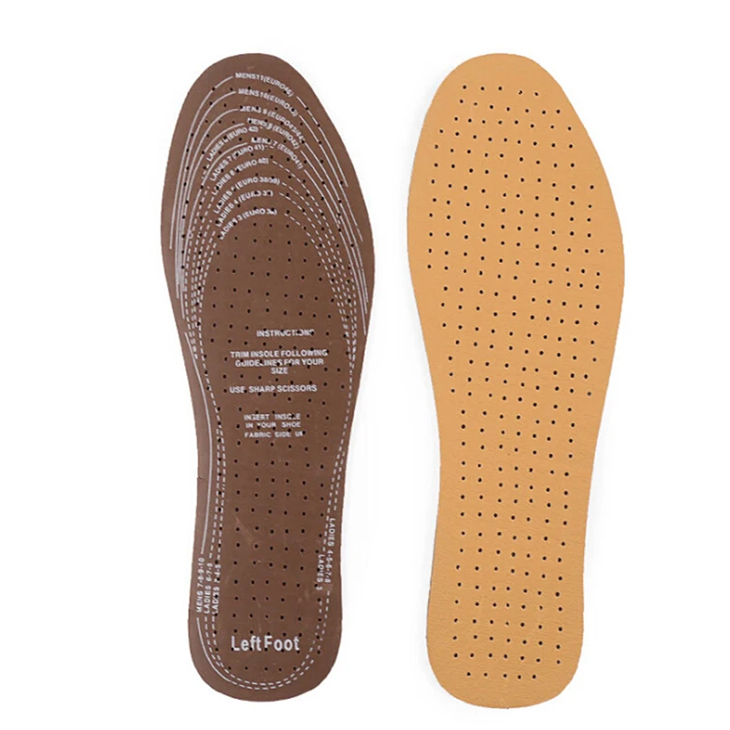 

Ultra Thin Breathable Deodorant Leather Insoles Absorb Sweat Replacement Inner Soles Shoes Insole Pad